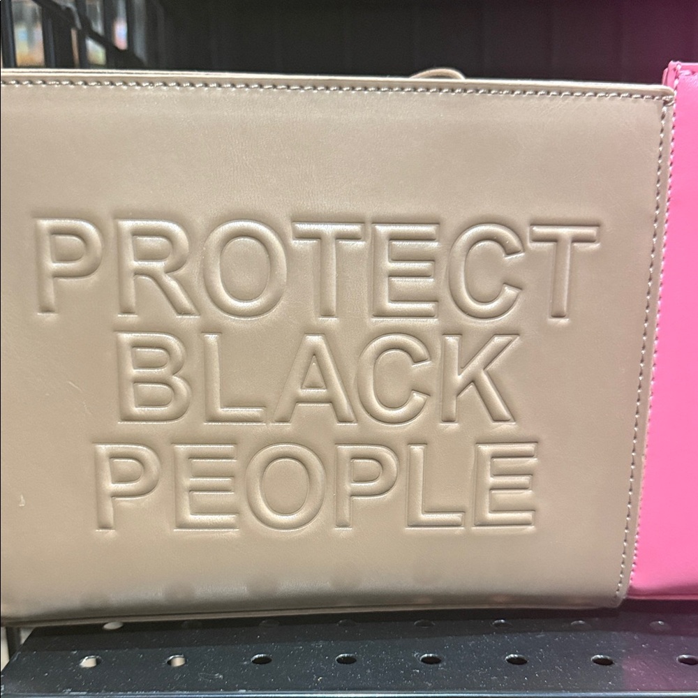 Tan Embossed Clutch